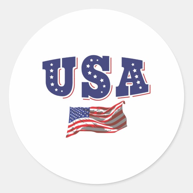 USA Soccer Fan Jersey Shirt American Flag Runder Aufkleber (Vorderseite)
