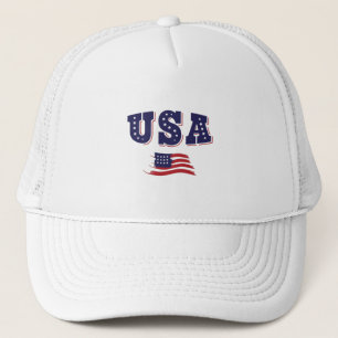 USA Soccer Fan Jersey Shirt American Flag Truckerkappe