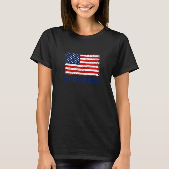 USA soccer & football fan 2022 Flag of USA Patriot T-Shirt (Vorderseite)