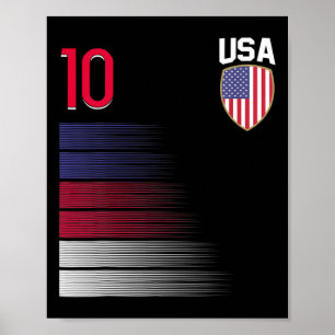 Usa Soccer Ll Flaggen Trikot Poster