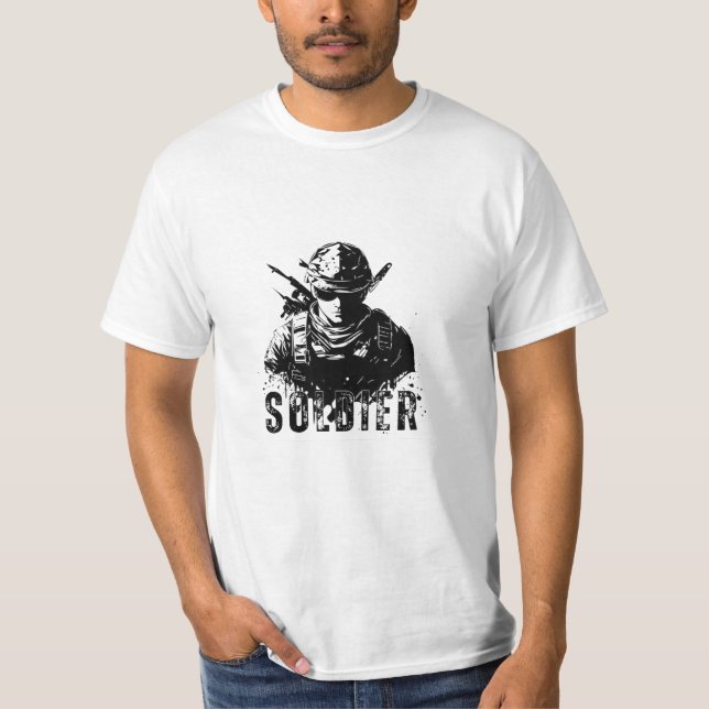 USA Soldier Skull Men's Patriotic T-Shirt (Vorderseite)