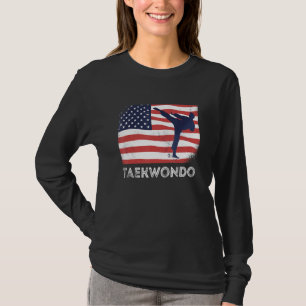 USA Sommer-Sportflagge Taekwondo Team-Ausrüstung T-Shirt