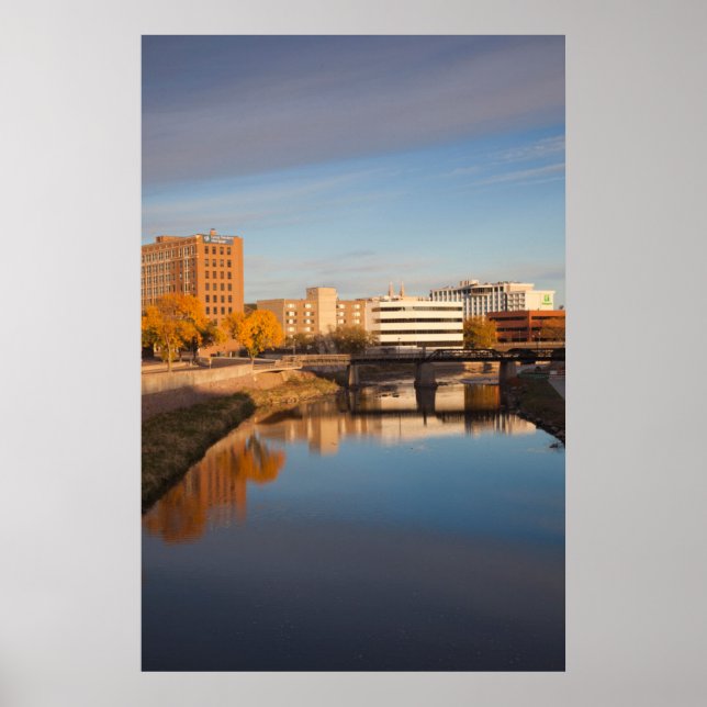 USA, South Dakota, Sioux Falls, City Skyline Poster (Vorne)