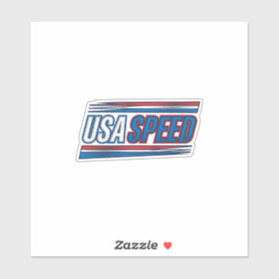 USA-Speed-Racing-patriotisches-vintage-Vektor-Desi Aufkleber