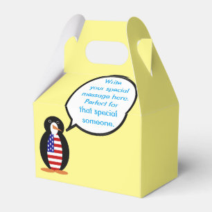 USA sprechende Fr. Pinguin Personalisiert Geschenkschachtel