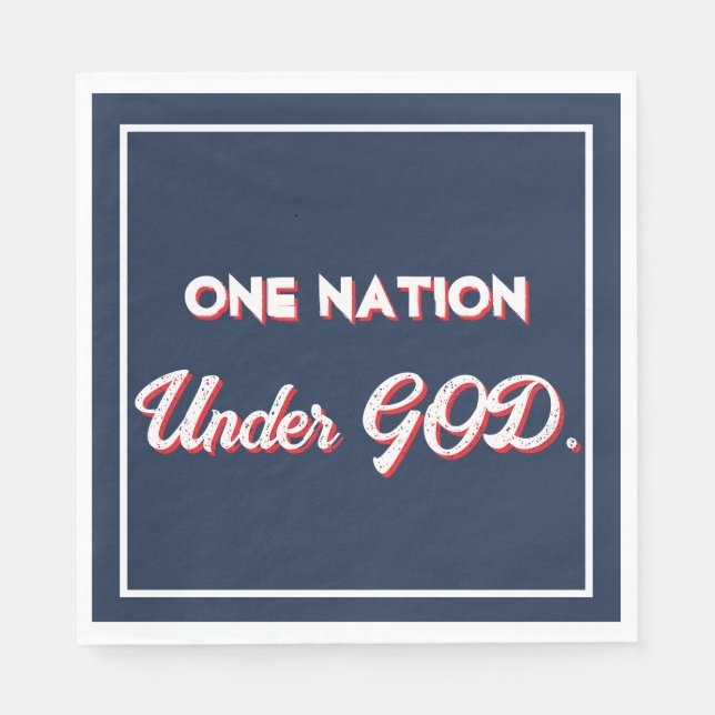 USA Star "Eine Nation unter Gott" Serviette (Vorderseite)