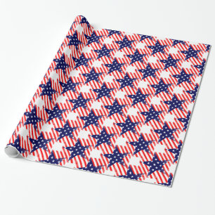 usa star geschenkpapier