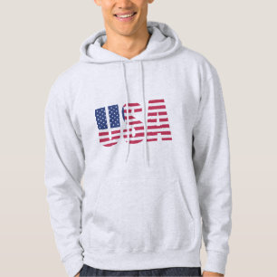 USA Stars and Stripes Hoodie - American Spirit Män