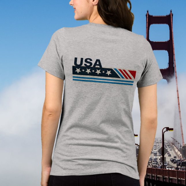 USA Stars Stripes Grafischer T - Shirt (Von Creator hochgeladen)
