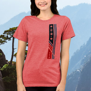 USA Stars Stripes Grafischer T - Shirt