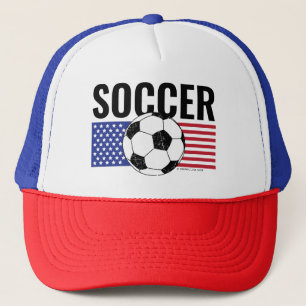 USA Stars & Stripes Soccer Ball Unisex Truckerkappe