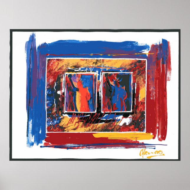 USA statue of liberties painting Posters Poster (Vorne)