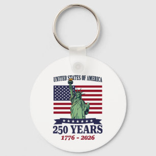 USA Statue of Liberty 250 Jahre 1776-2026 Schlüsselanhänger