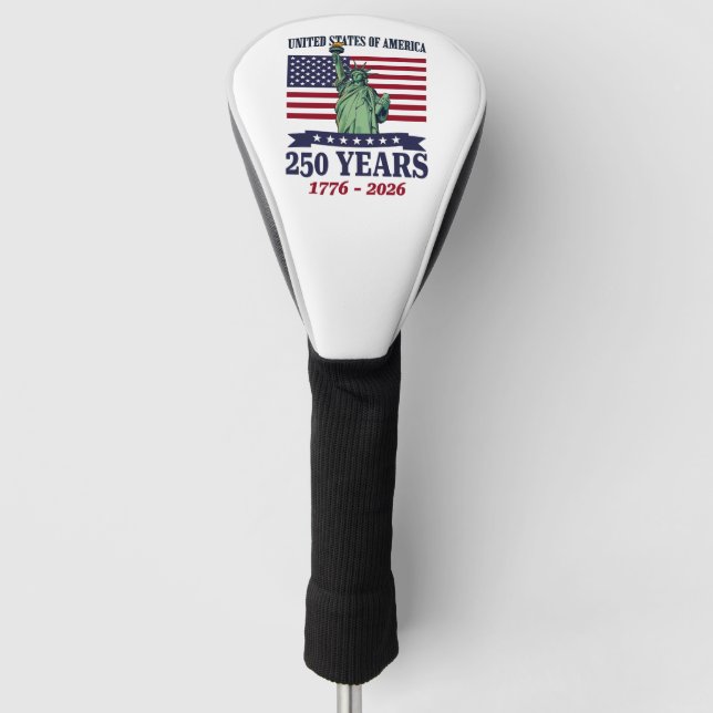USA Statue of Liberty 250 Years 1776-2026 Golf Headcover (Vorderseite)