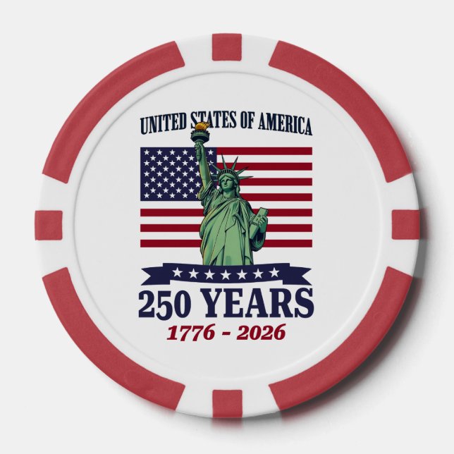 USA Statue of Liberty 250 Years 1776-2026 Pokerchips (Vorderseite)