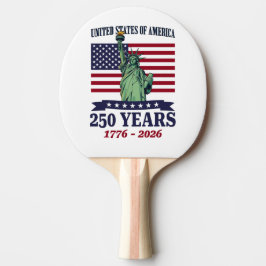 USA Statue of Liberty 250 Years 1776-2026 Tischtennis Schläger