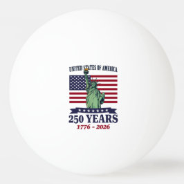 USA Statue of Liberty 250 Years 1776-2026 Tischtennisball