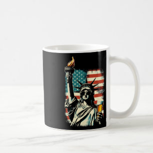 USA Statue Of Liberty 4. Juli Party Bier Lustig Kaffeetasse
