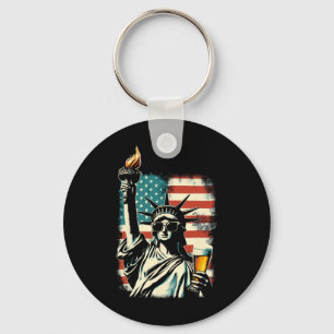USA Statue Of Liberty 4. Juli Party Bier Lustig Schlüsselanhänger