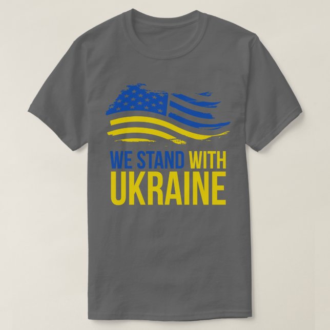 USA stehen mit ukrainischer T-Shirt (Design vorne)