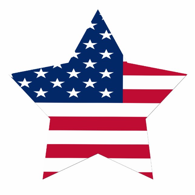 USA-Stern-amerikanische Flagge Fotoskulptur Magnet (Vorne)