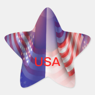 USA  Stern-Aufkleber