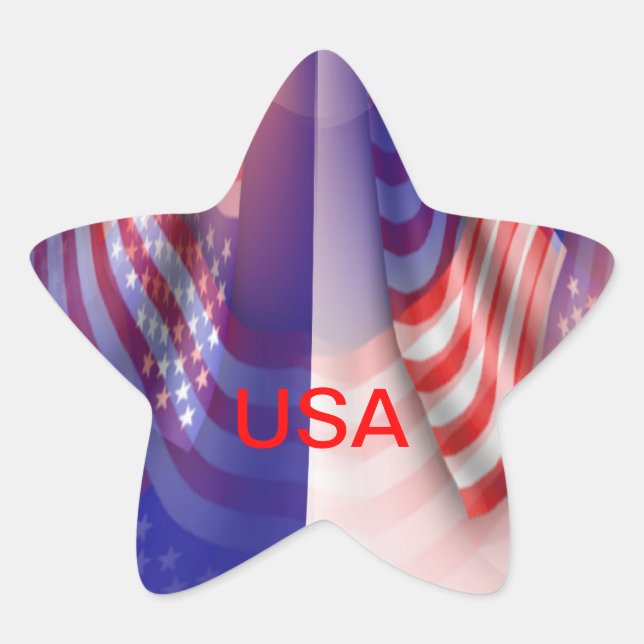 USA  Stern-Aufkleber (Vorderseite)