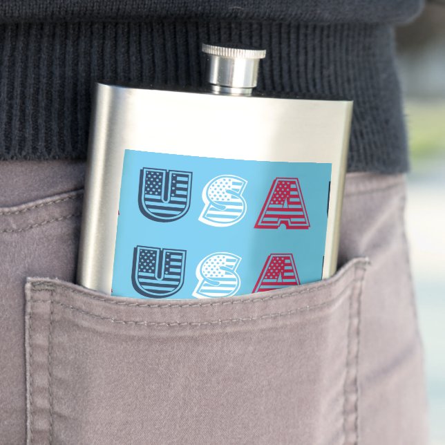 USA Sterne + Streifen Flachmann (Beispiel)