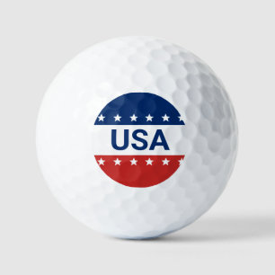 USA Sterne Streifen Rot Weiß Blau Golfball