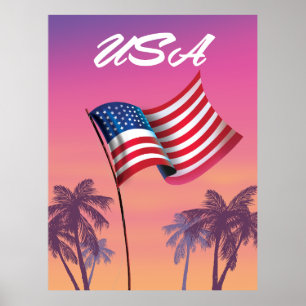 USA Sterne und Streifen Poster