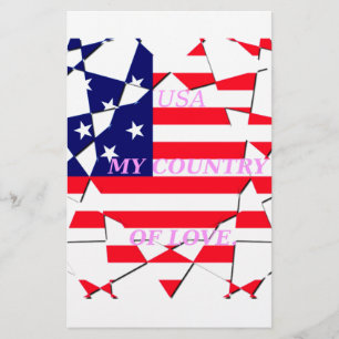 USA Sternenbanner Liebe Mein Land der Liebe Briefpapier