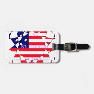 USA Sternenbanner Liebe mein Land der Liebe Gepäckanhänger