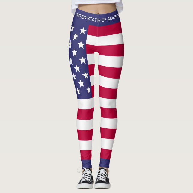 USA-Sternenflagge Leggings (Vorderseite)
