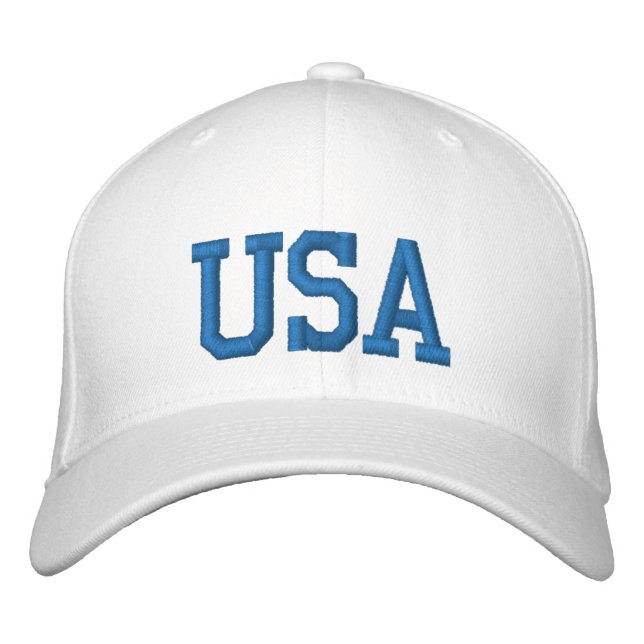 USA StickHat Bestickte Baseballkappe (Vorderseite)