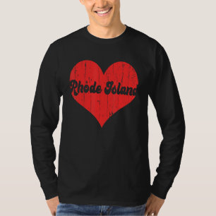 USA Stolz Amerika Staatsflagge Herz Liebe Rhode Is T-Shirt