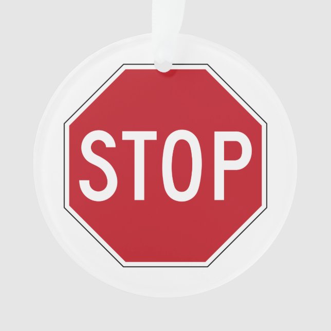 USA-Stoppschild Ornament (Vorderseite)