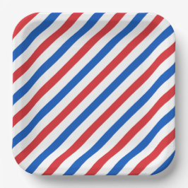 USA-Streifen 1 Papierplatte Pappteller