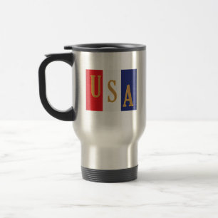 USA-Streifen-Dekor Reisebecher