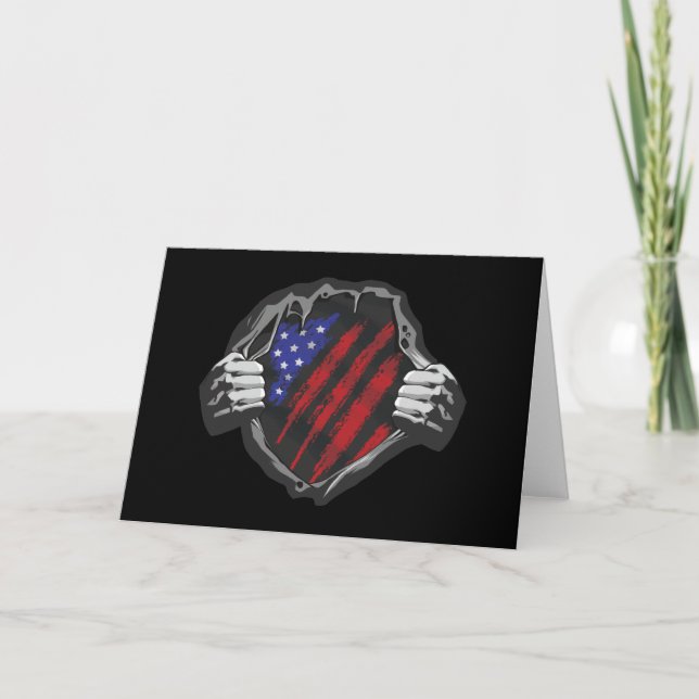 USA Superherd Costume Flag Karte (Vorderseite)