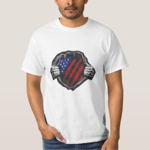 USA Superherd Costume Flag T-Shirt