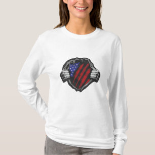 USA Superherd Costume Flag T-Shirt