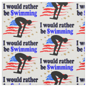 USA SWIMMER DESIGN ICH WÜRDE SEHR SCHWIMMEN STOFF