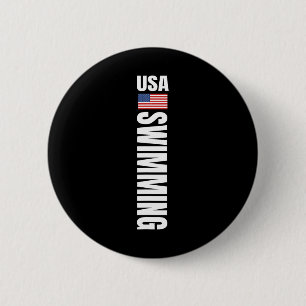 Usa Swimming Amerikanische Flagge Schwimm-Sport-Te Button