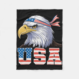 USA T-Shirt Amerikanische Flagge Männer Frauen Kin Fleecedecke