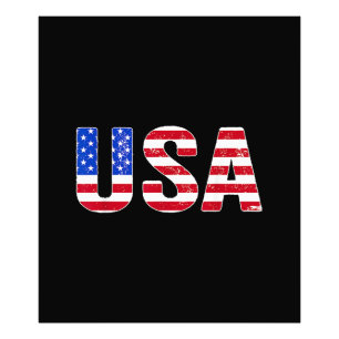 USA T-Shirt Patriotische amerikanische Flagge Männ Fotodruck