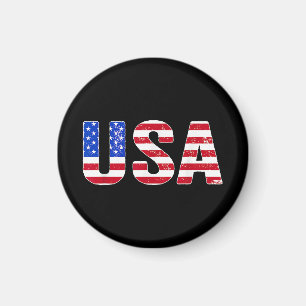 USA T-Shirt Patriotische Amerikanische Flagge Männ Magnet