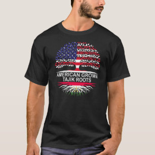 USA & Tadschikistan Flaggen Amerikanische Grossfis T-Shirt