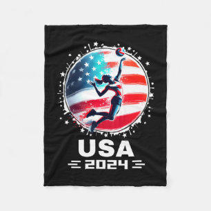 USA-Team 2024 Volleyball-Shirt für Männer Frauen K Fleecedecke
