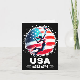 Usa Team 2024 Volleyball-Shirt für Männer Frauen K Karte