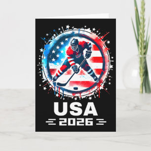 USA-Team 2026 Hockey Amerikanische Flagge Frauen M Karte